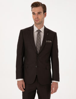 Kahverengi Slim Fit Tak_m Elbise - Cacharel фото 3
