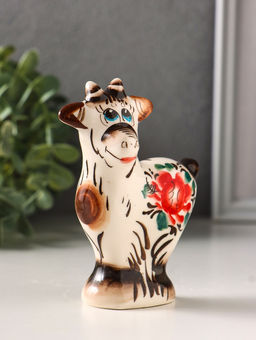 Фигурка фарфор «Козёл Кузя», 11.5 см, гжель цветная, МИКС