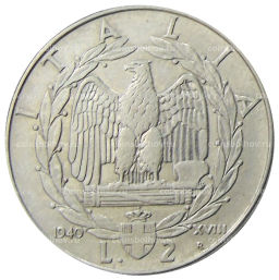 2 лиры 1940 года Италия