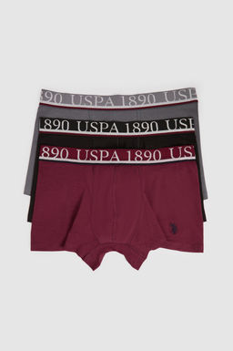 Erkek Bordo 3l_ Boxer Tak_m_