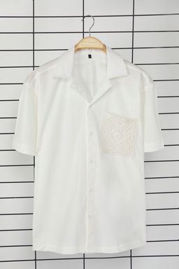 TRENDYOL MAN Limited Edition Ekru Regular Fit Nak?s Cep Detayl? Gomlek TMNSS25GO00040 - Trendyolmilla фото 3