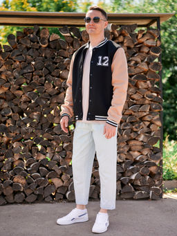 Бомбер "12" бежевый