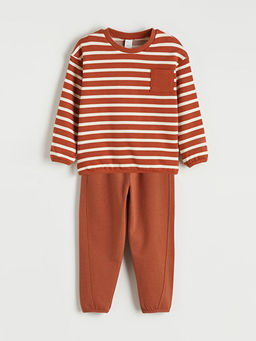 Erkek Bebek Sweatshirt ve E?ofman Alt? Tak?m