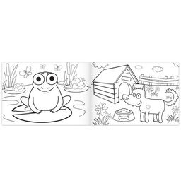 Раскраска Любимые животные, 12 стр., Синий трактор  фото 3