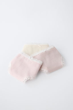 6-14 A?OS/ PACK TRES BRAGUITAS PUNTILLA / Rosa - Zara фото 6