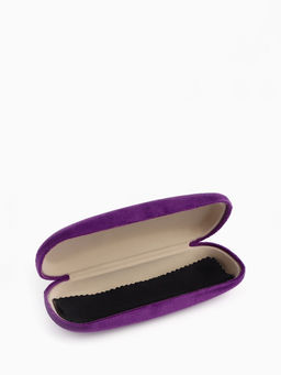 Футляр для очков на хлопушке, однотонный, размер 16×6×2 см, фиолетовый