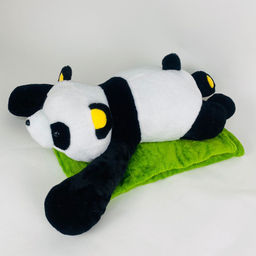 Мягкая игрушка с пледом Панда лежачая 65 см 3 в 1 - Storyland фото 2