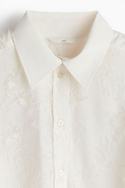 MAMA Blusa en tejido jacquard Before & After - H&m фото 6