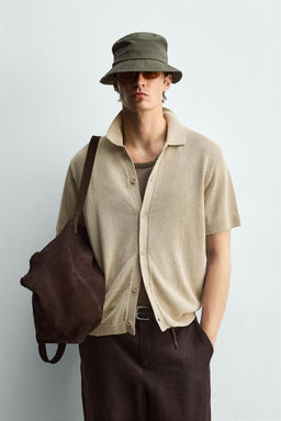 CAMISA PUNTO RELAXED FIT / Beige claro - Zara фото 2
