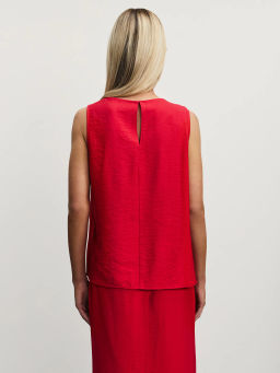 Блузка-топ с декоративной брошью из вискозы / Zarina  фото 5