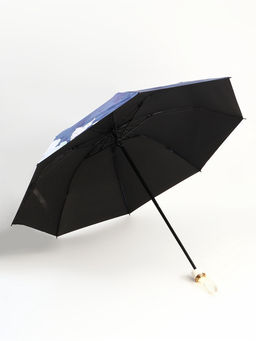 Зонт механический Фиалки, эпонж, 4 сложения, 8 спиц, R=49/55 см, d=98 см, МИКС