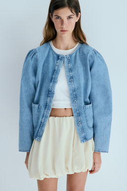 Chaqueta denim con mangas abullonadas - H&m фото 6