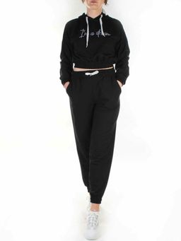 Y276 BLACK Спортивный костюм женский (100% хлопок) - Fashion фото 2