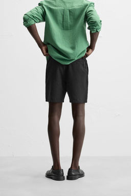 TEXTURED REGULAR FIT BERMUDA SHORTS - Zara фото 22