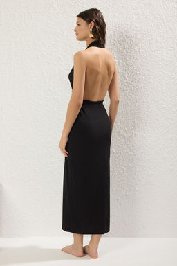 TRENDYOLMILLA Siyah Maxi Orme Aksesuarl? Plaj Elbisesi TBESS25EL00095 фото 4