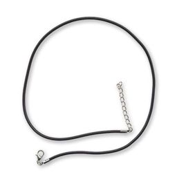 Zlatka Шнур каучуковый с замком JK-025 45 см d 2.5 мм 10 шт 01- черный