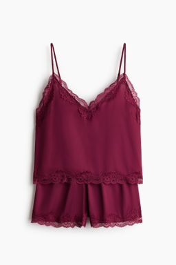 Pijama de sat?n con encaje - H&m фото 12