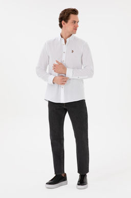 Erkek Beyaz Uzun Kollu Basic G_mlek Sepette S_rpriz _ndirim - U.s. polo assn фото 4