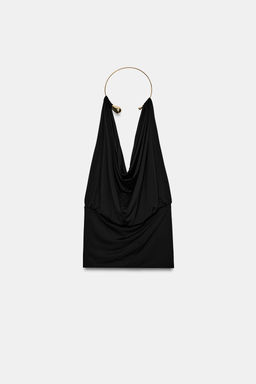 TOP POLIAMIDA CHOKER / Negro - Zara фото 5