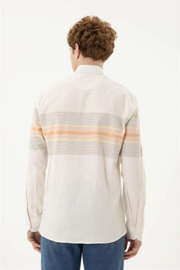 Мужская пудровая рубашка с длинным рукавом - U.s. polo assn фото 5