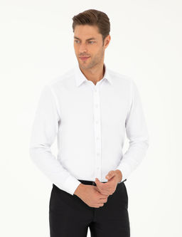 Beyaz Slim Fit Arm_rl_ Uzun Kollu G_mlek