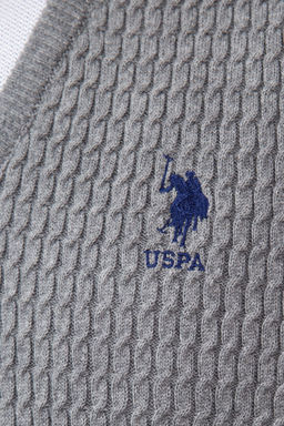 Erkek Gri Melanj Basic Kazak - U.s. polo assn фото 10