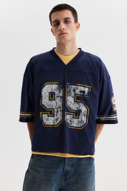 Camiseta de malla estampada Oversized Fit - H&m фото 5