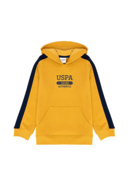 U. S. Polo Assn Толстовка с капюшоном горчичного цвета для мальчика