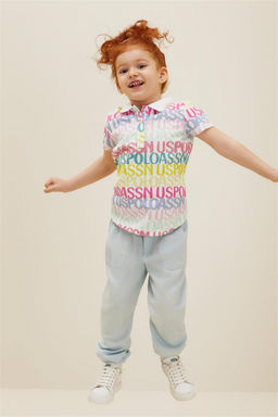 U. S. Polo Assn Брюки из парусины водно-зеленого цвета для девочек