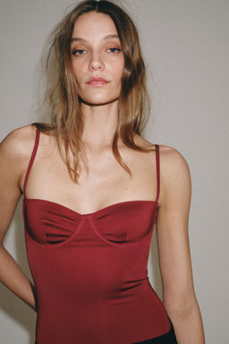 BODY LENCERO POLIAMIDA / teja oscuro