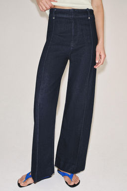 JEANS ZW COLLECTION TAILORED WIDE LEG TIRO ALTO / Azul - Zara фото 2