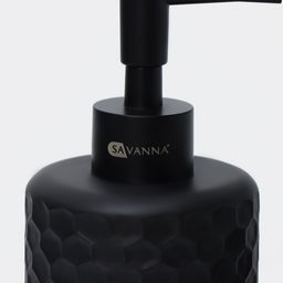 Набор аксессуаров для ванной комнаты SAVANNA, 2 предмета, дозатор, стакан, чёрный фото 2