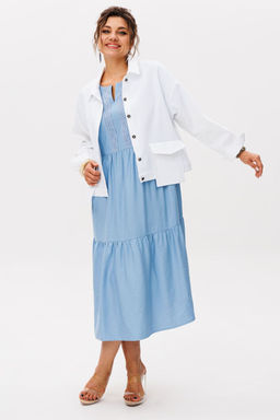 Платье ANELLI 1604 голубое кружево