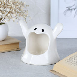 Подсвечник Призрак 9,5х11,5х9,5 см Хеллоуин / 120W /уп 96/ПРОМО АКЦИЯ