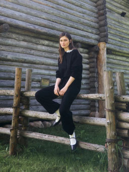 Вязаные брюки на кулиске / Zarina