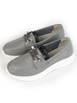 03-ZL-8861-1 DK. GRAY Полуботинки женские (натуральная кожа)