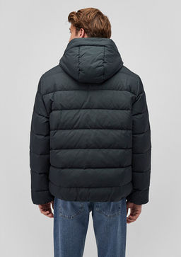 Kapusonlu Yesil Sisme Mont - Mavi фото 4