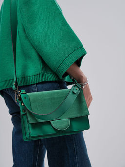 Сумка через плечо Deboro 30574 зеленая весна