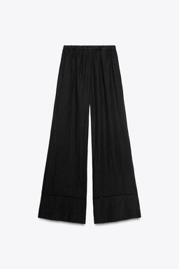 ZW COLLECTION 100% LINEN PALAZZO TROUSERS - Zara фото 4
