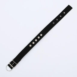 Ошейник клепаный, 48,5 х 3 см, ОШ 31-40 см, полиэстер, чёрный - Пижон фото 3