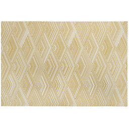 Салфетка под горячее (термосалфетка) Ромбы 30х45см ПВХ, бежевый с золотом (Китай)