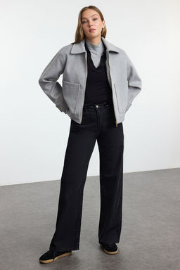 TRENDYOLMILLA Vizon Oversize Kal?p Kase Ince Ceket Mont TWOAW25MO00084  фото 2