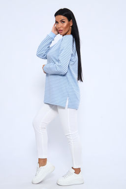 Свитшот 375709 в полоску повседневный трикотажный