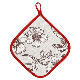 Кухонный комплект Парадиз: прихватка-варежка 15х30см + прихватка 20х20см, рогожка 171г/м2, хлопок 100%, наполнитель - ватин 280г/м2, на пластмассовом подвесе, Домашняя мода (Россия)  фото 3