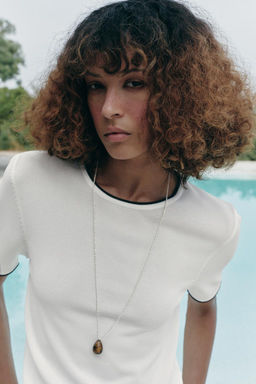 KNIT TOP WITH CONTRAST TRIMS - Zara фото 9