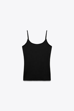 CAMISETA POLIAMIDA TIRANTE FINO / Negro - Zara фото 6