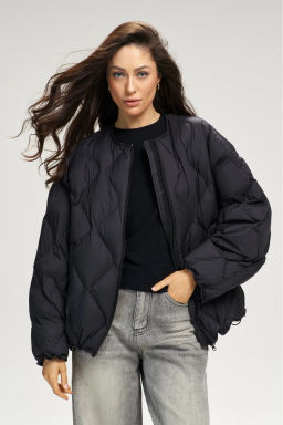 Куртка стеганная с натуральным наполнителем Black