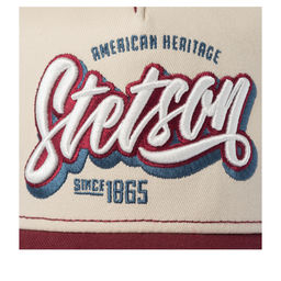 Бейсболка STETSON арт. 7741108K TRUCKER CAP ONE FOR ALL (бордовый / белый)  фото 4