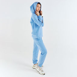 Костюм спортивный женский: худи, брюки, MINAKU: Casual Collection, размер 48, голубой