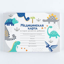 Медицинская карта А5, 60 л Динозавры Форма №112/у - Artfox фото 9